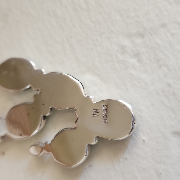 Gorgeous NWOT Native American Navajo Handmade Turquoise Cactus Pendant  🩵🌵💚🎁 - Picture 9 of 12